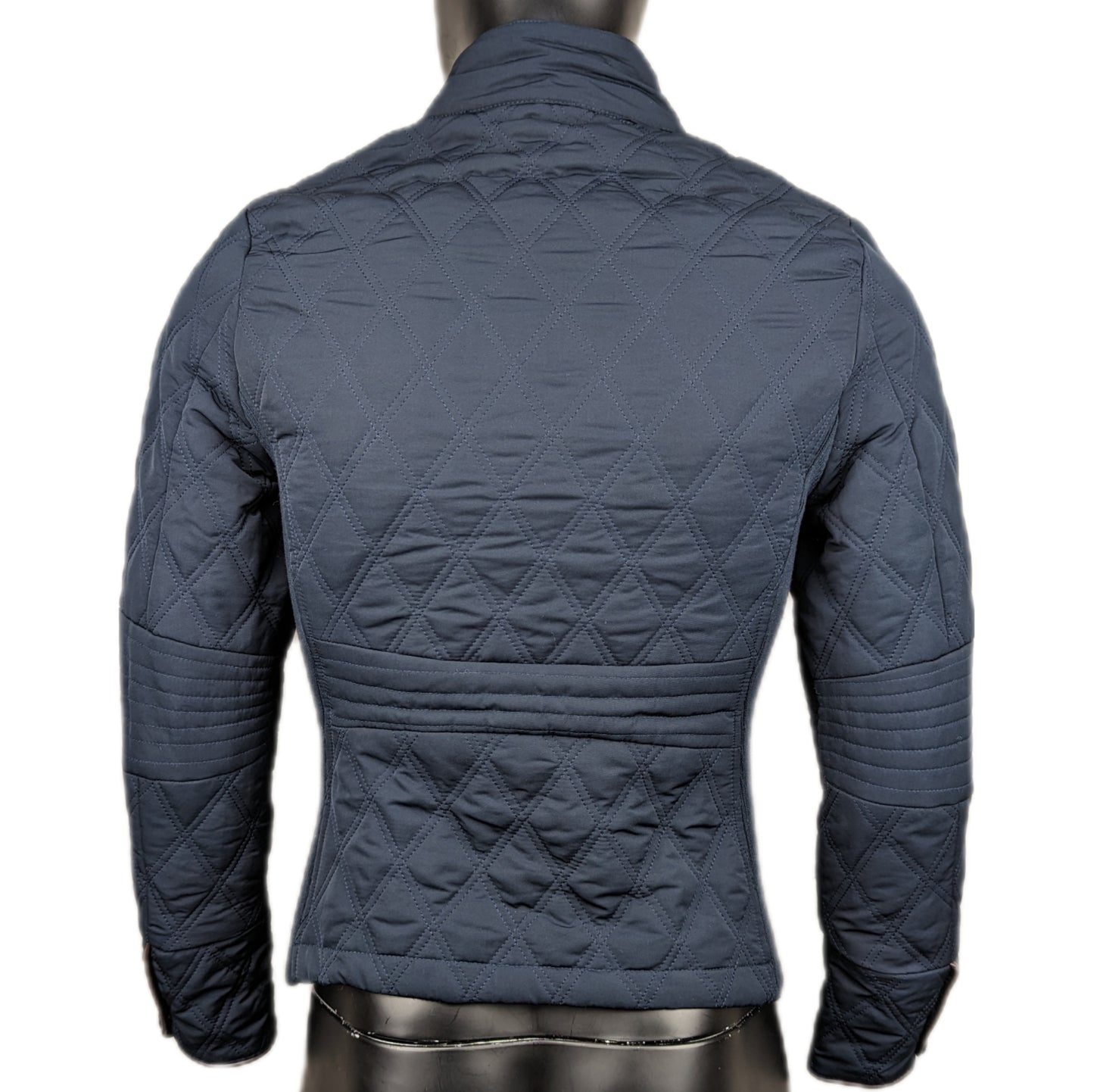 Diesel Navy Blue Diamond Quilted Lightweight Puffer Jacket Women Size Small