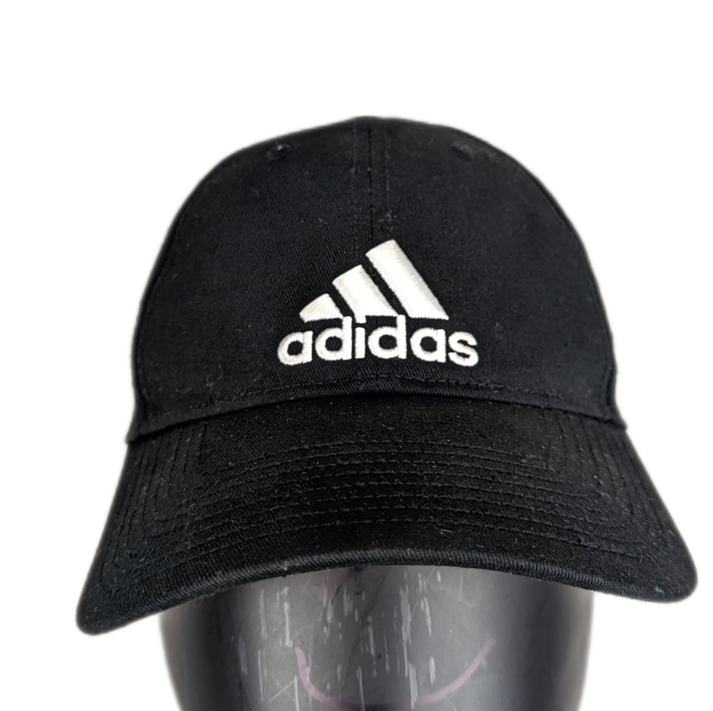Adidas Black Cotton Baseball Cap Women One Size