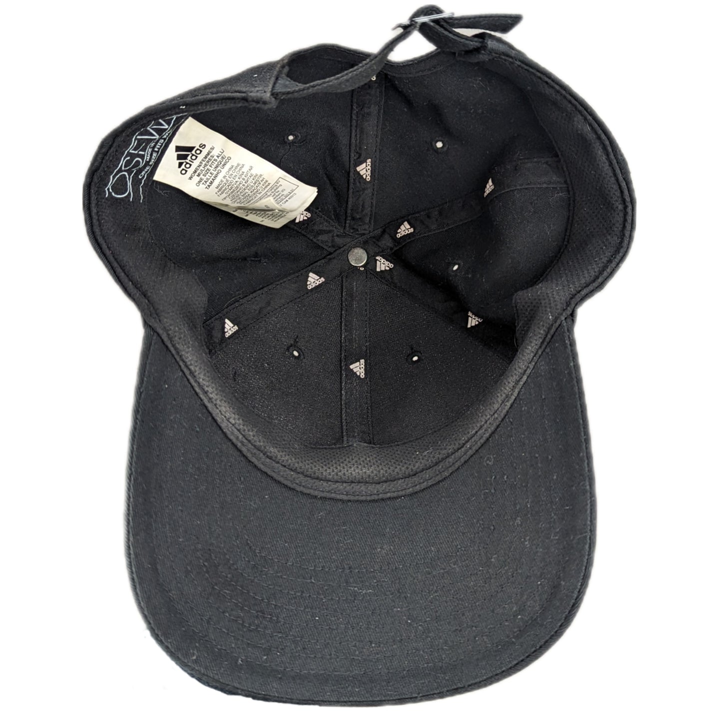 Adidas Black Cotton Baseball Cap Women One Size