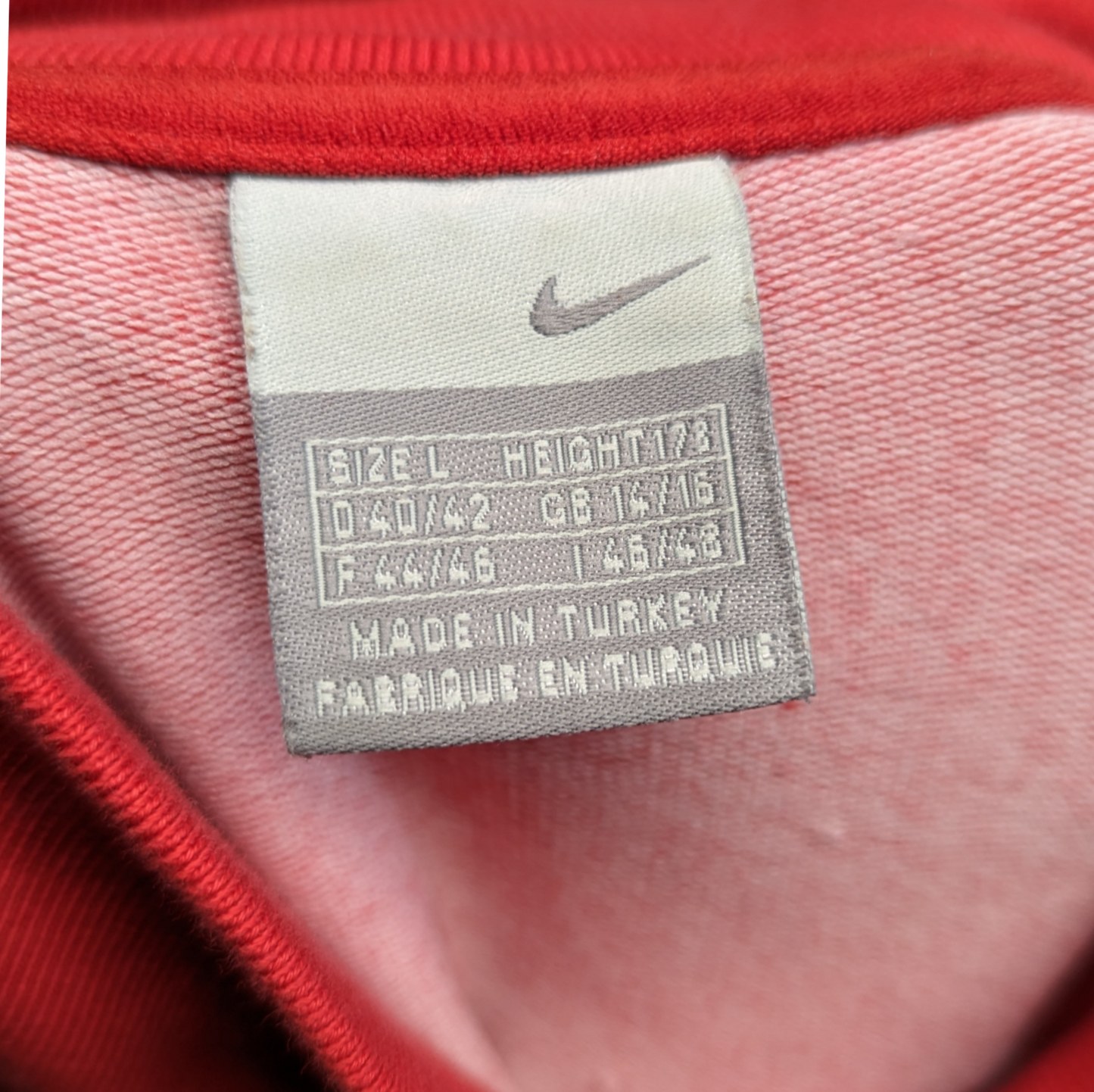 Nike Red Vintage Full Zip Sweatshirt Women Size Large