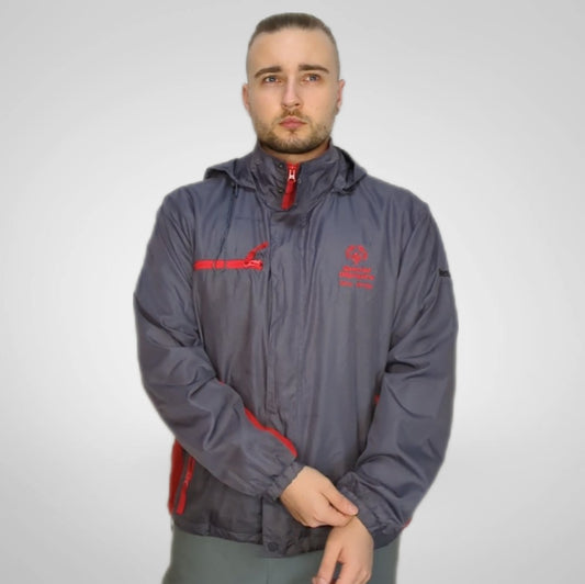Reebok Vintage Special Olympics Grey Windbreaker Jacket Men Size Large