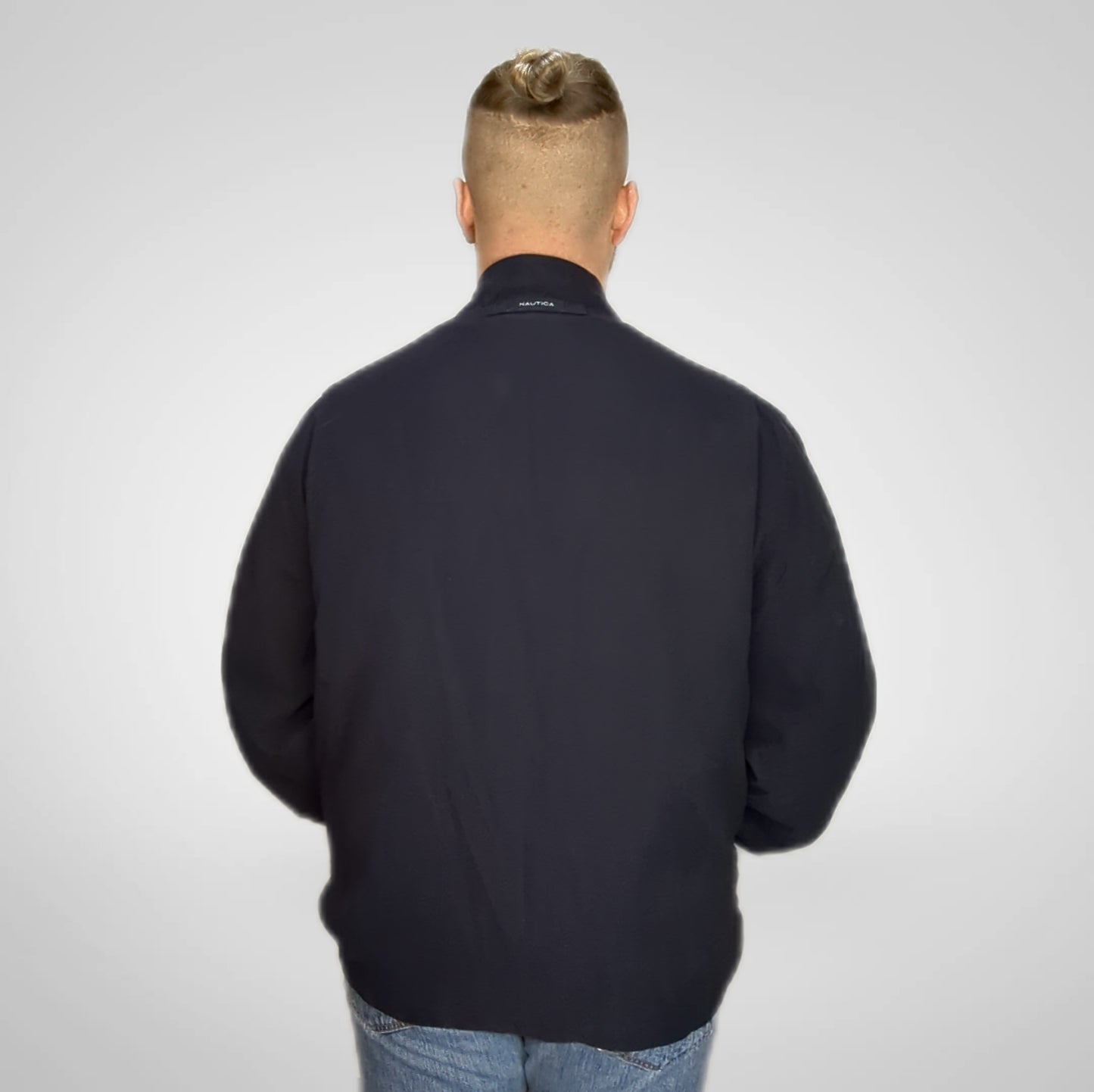 Nautica Vintage Navy Bomber Jacket Men Size XL