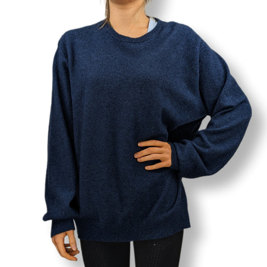 Dunedin Blue 100% Cashmere Crew Neck Sweater Women Size XXL