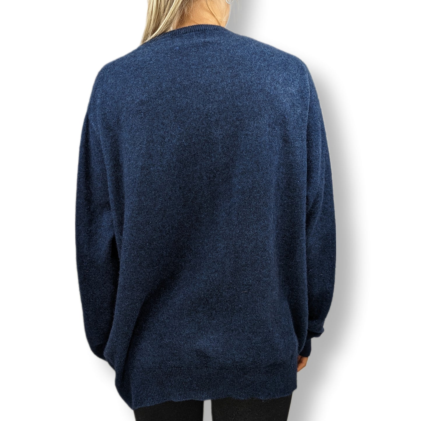 Dunedin Blue 100% Cashmere Crew Neck Sweater Women Size XXL