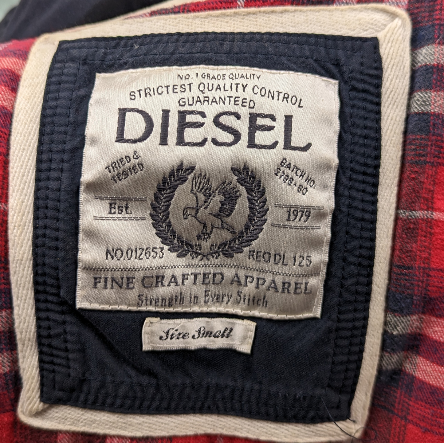 Diesel Vintage Navy Puffer Gilet Faux Fur Hood Women Size Small