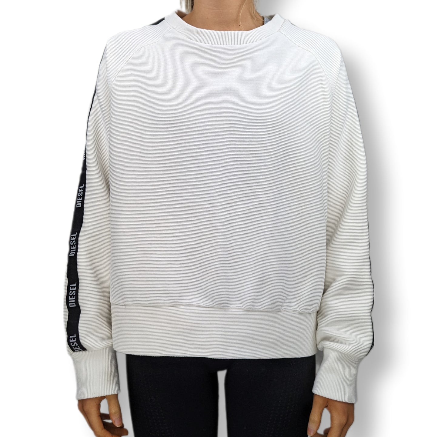 Diesel White Sweatshirt Women Size Medium