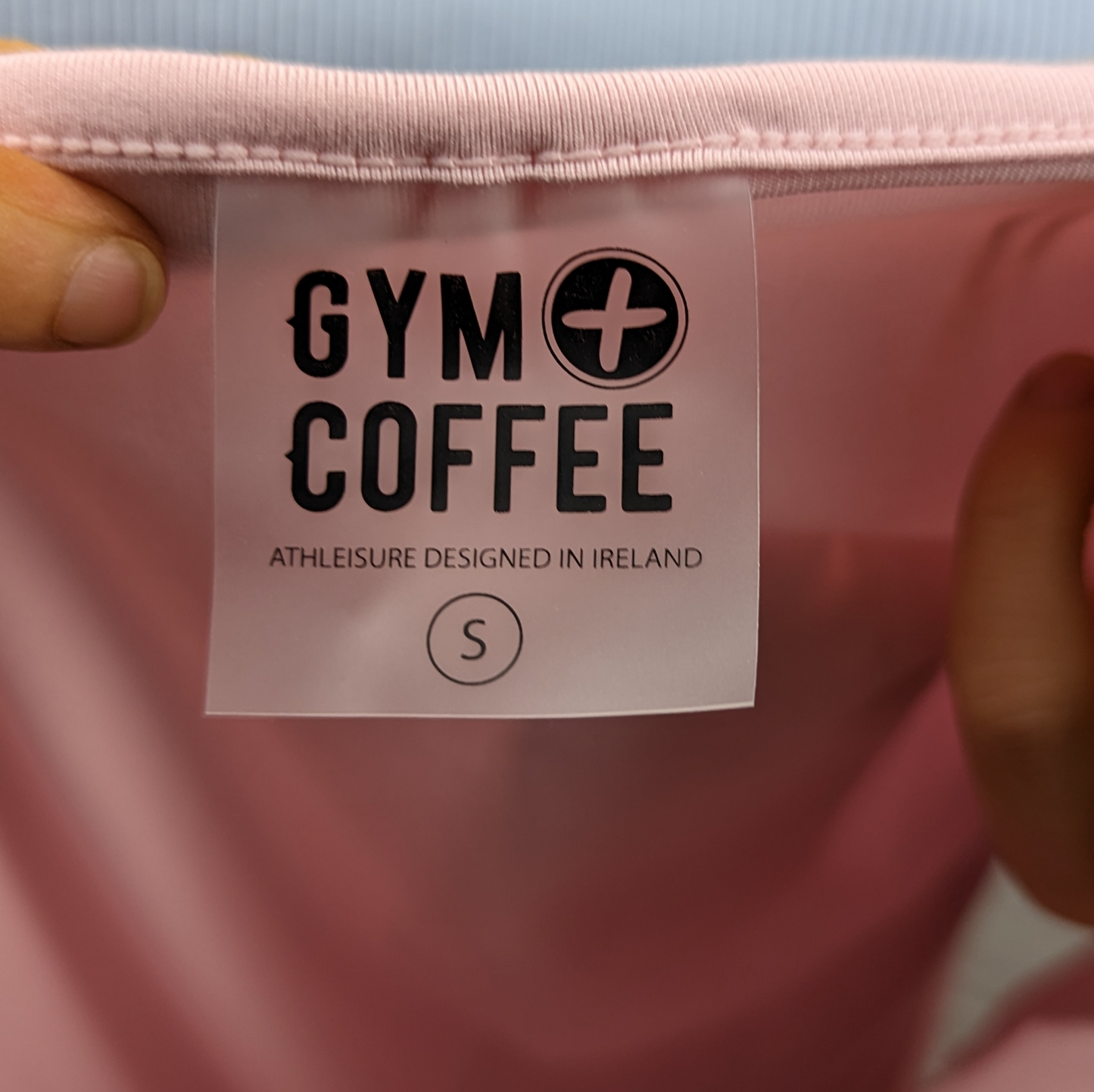 Gym + Coffee Pink Long Sleeve Compression Training Top Women Size Small