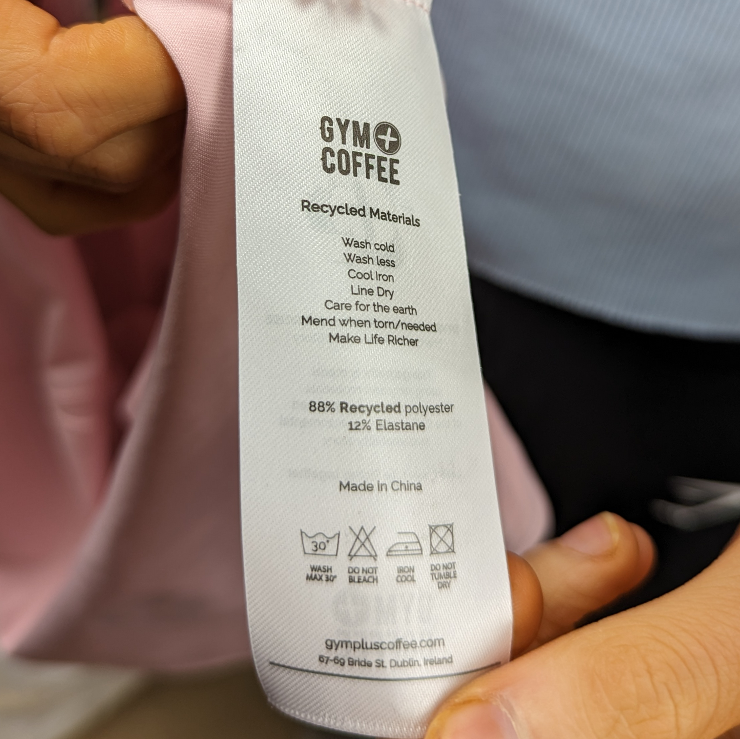 Gym + Coffee Pink Long Sleeve Compression Training Top Women Size Small