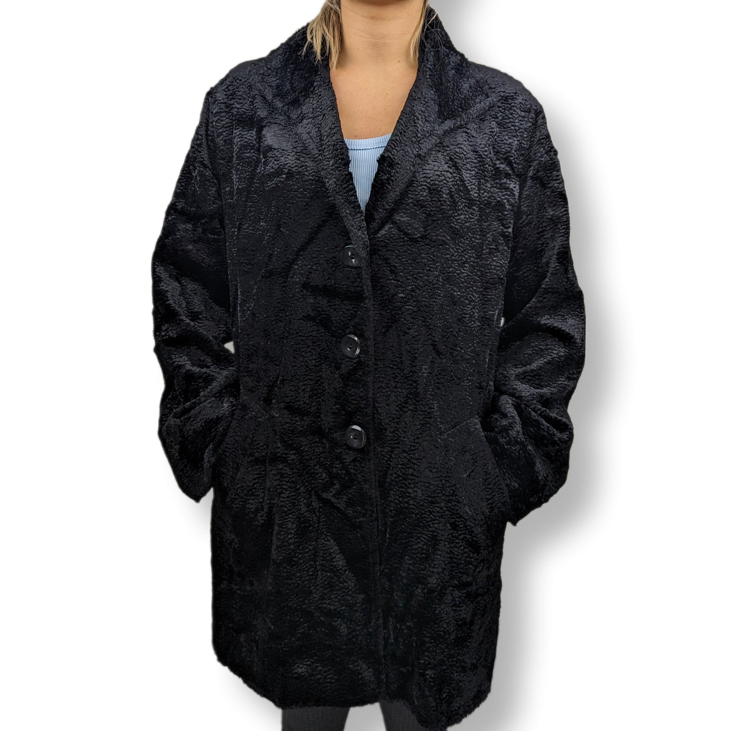 Gold by Michael H Faux Fur Coat Women Size UK 10