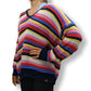 Superdry Multicolour Stripe Open Knit Sweater Women Size UK 12