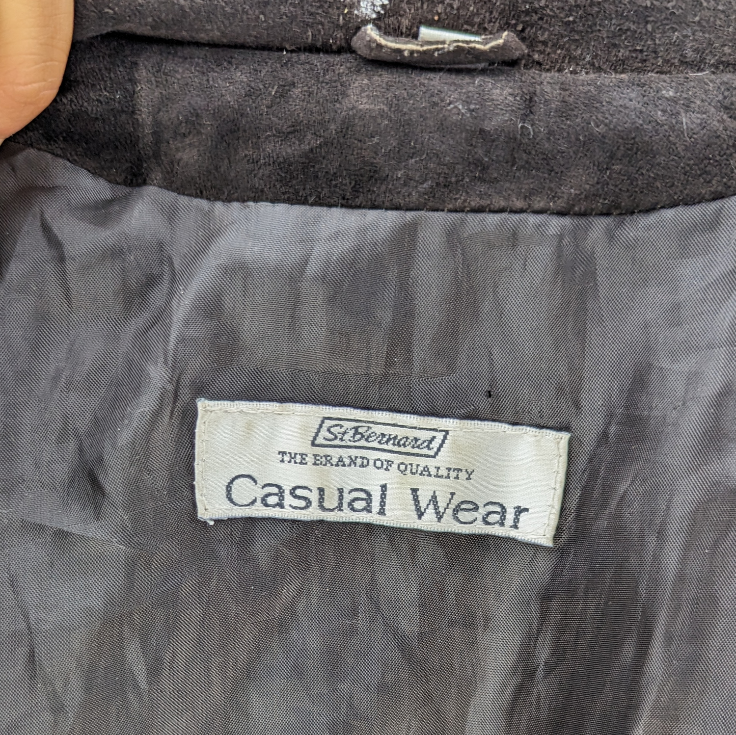 St Bernard Brown Suede Leather Jacket Women UK 12