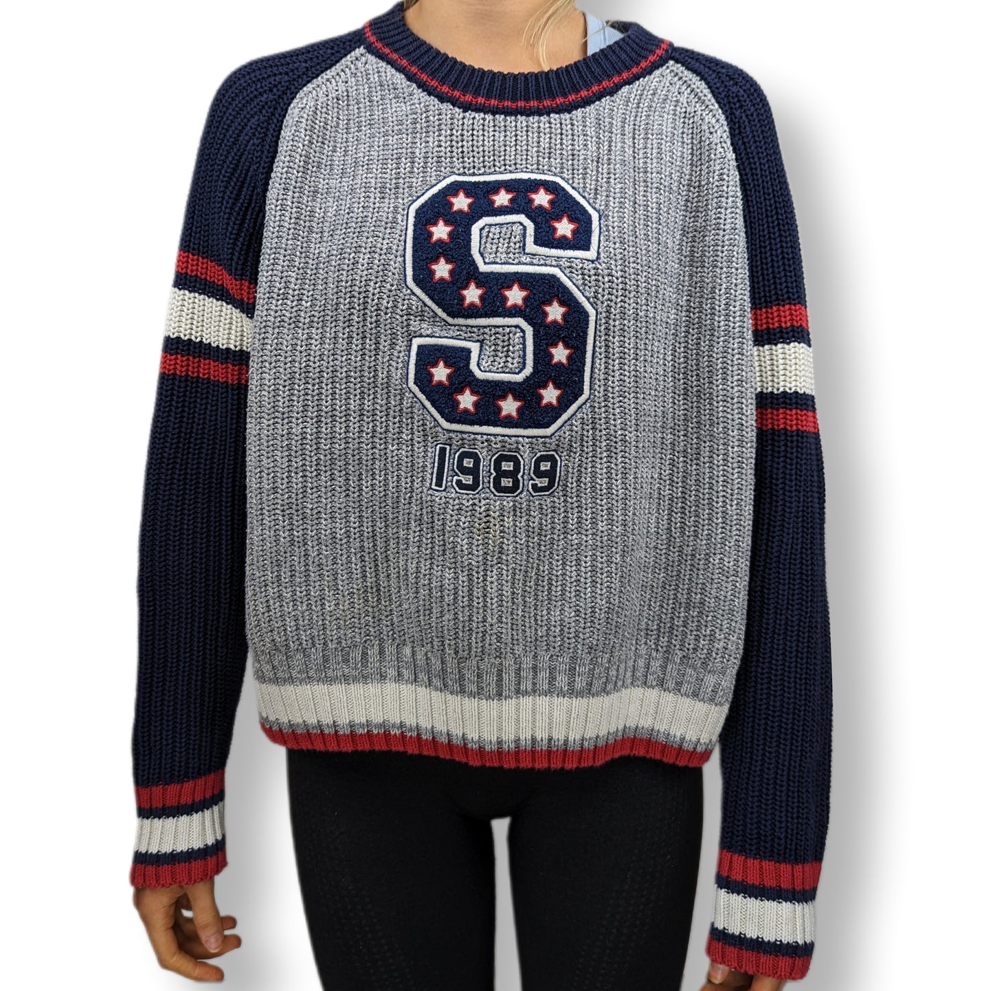 Superdry NYC Grey Knit Sweater Women UK 12