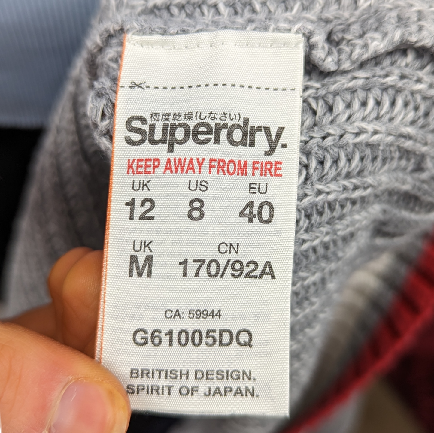 Superdry NYC Grey Knit Sweater Women UK 12