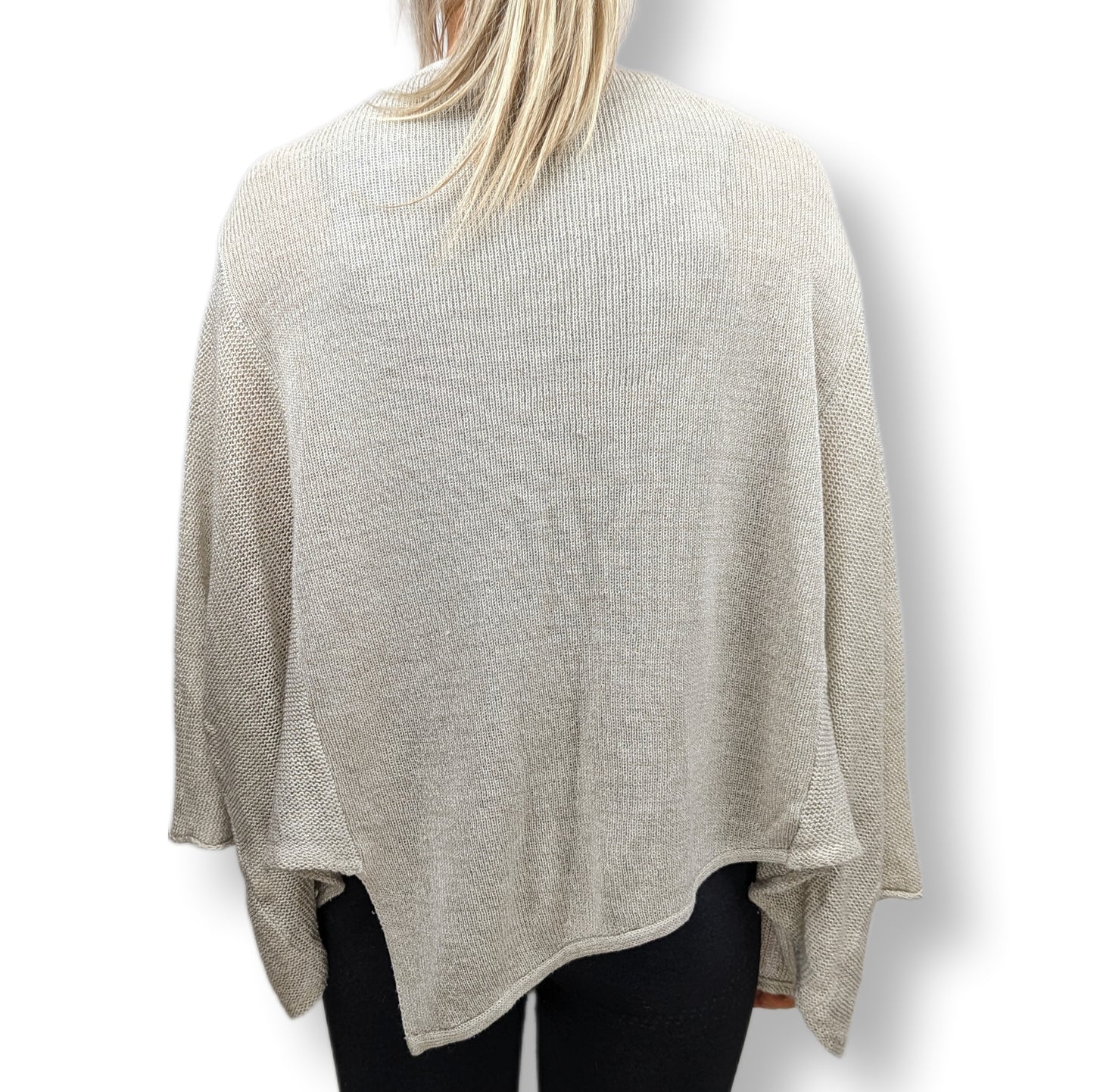 Kontrast Cape Poncho Grey Jumper Women One Size