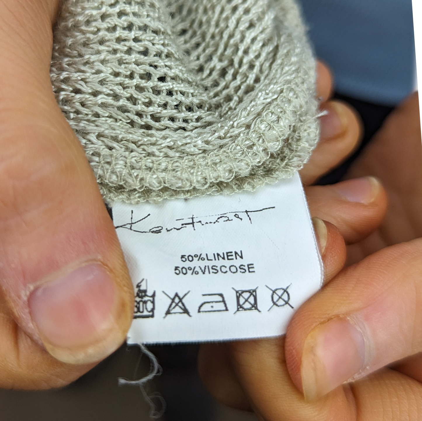 Kontrast Cape Poncho Grey Jumper Women One Size