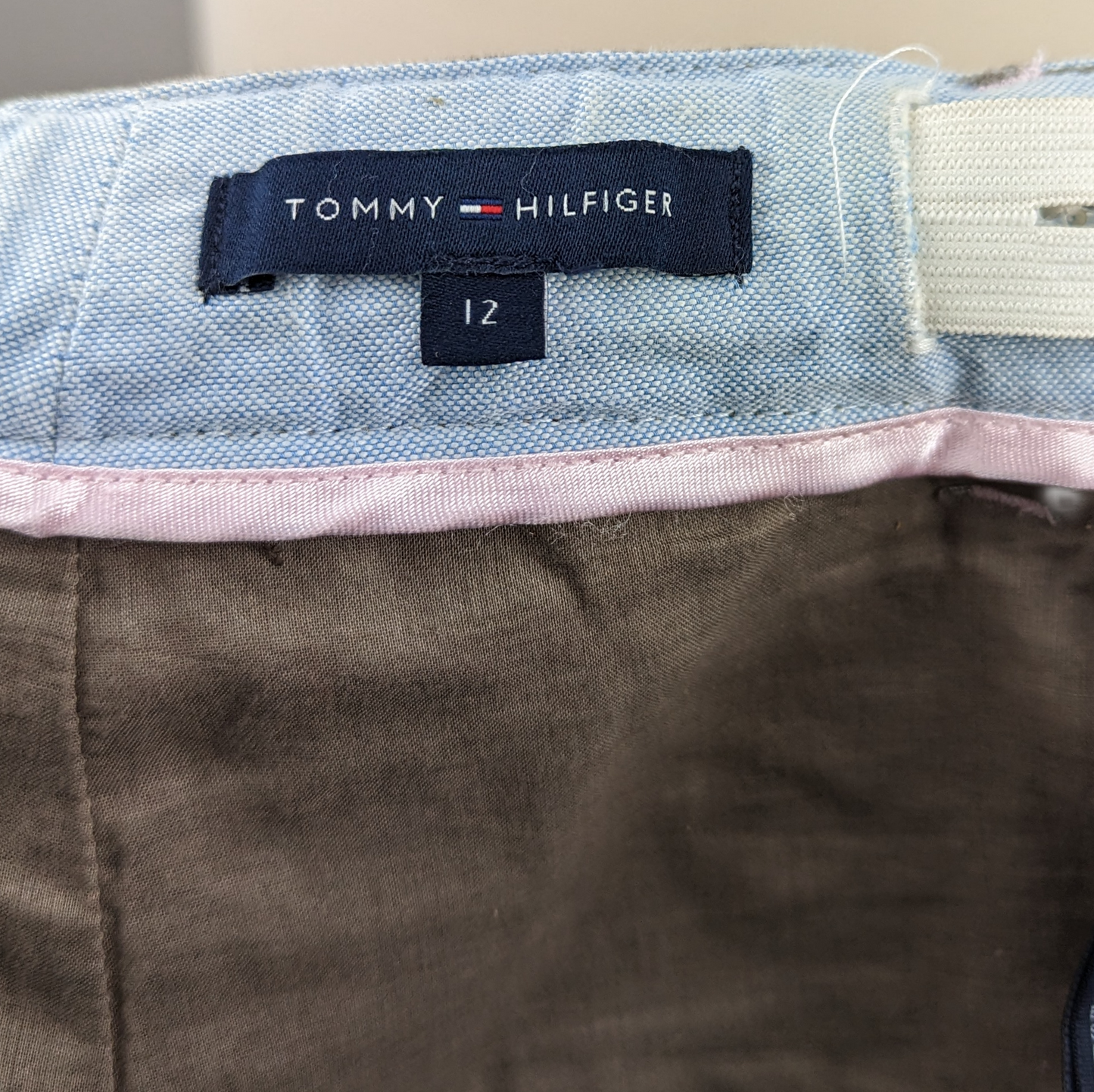 Tommy Hilfiger Grey Plaid Mini Skirt Women Size UK 12