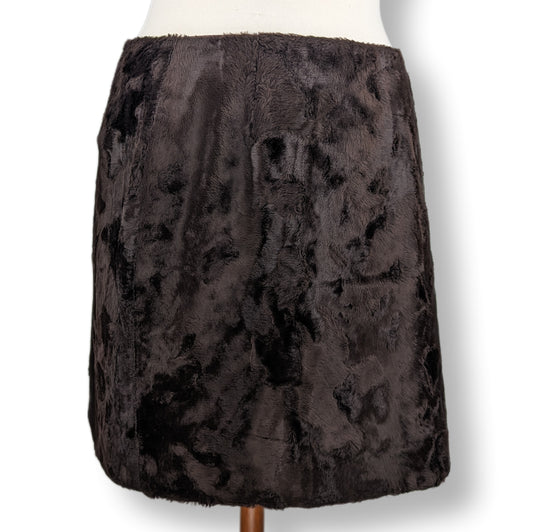 Karen Millen Brown Faux Fur Pencil Skirt Women Size UK 10
