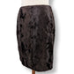Karen Millen Brown Faux Fur Pencil Skirt Women Size UK 10