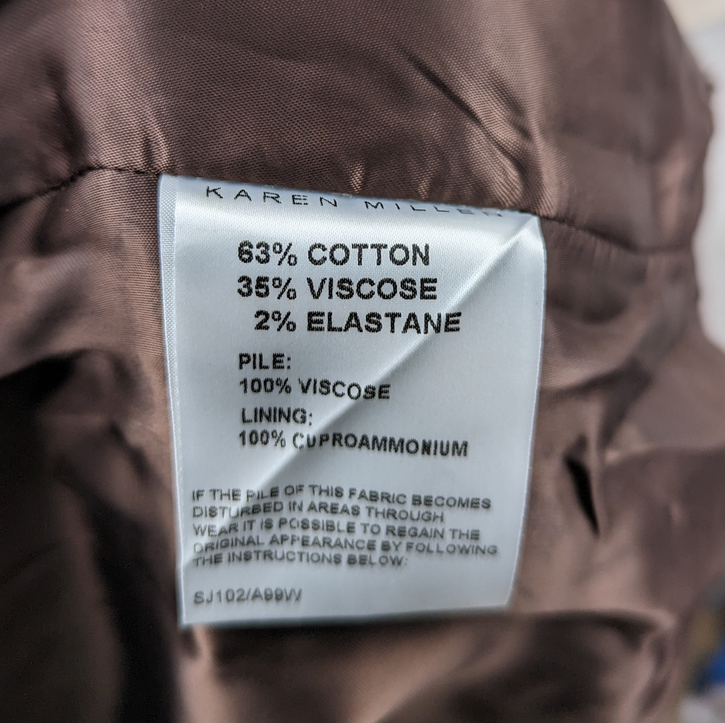 Karen Millen Brown Faux Fur Pencil Skirt Women Size UK 10