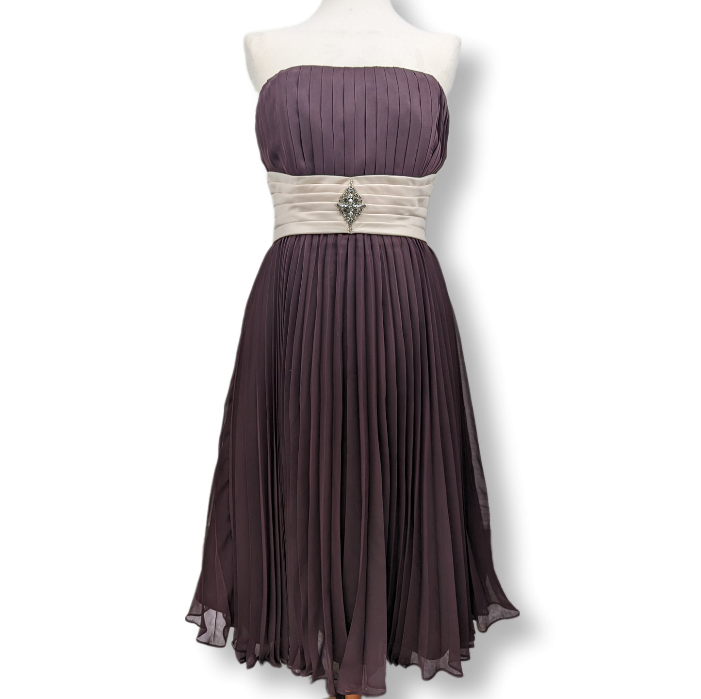 Eden Maids Bridesmaid Collection Strapless Dress Fit & Flare Women Size UK 10