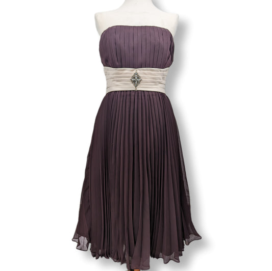 Eden Maids Bridesmaid Collection Strapless Dress Fit & Flare Women Size UK 10