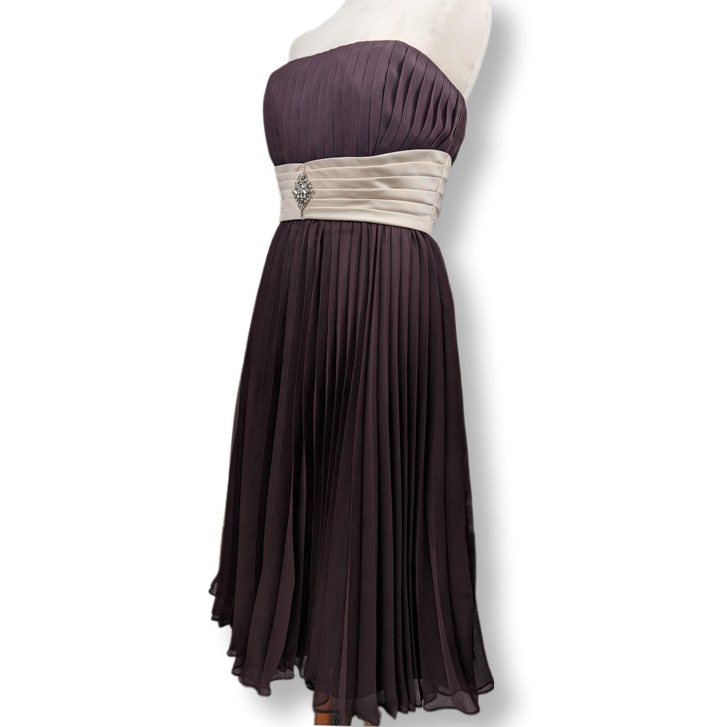 Eden Maids Bridesmaid Collection Strapless Dress Fit & Flare Women Size UK 10