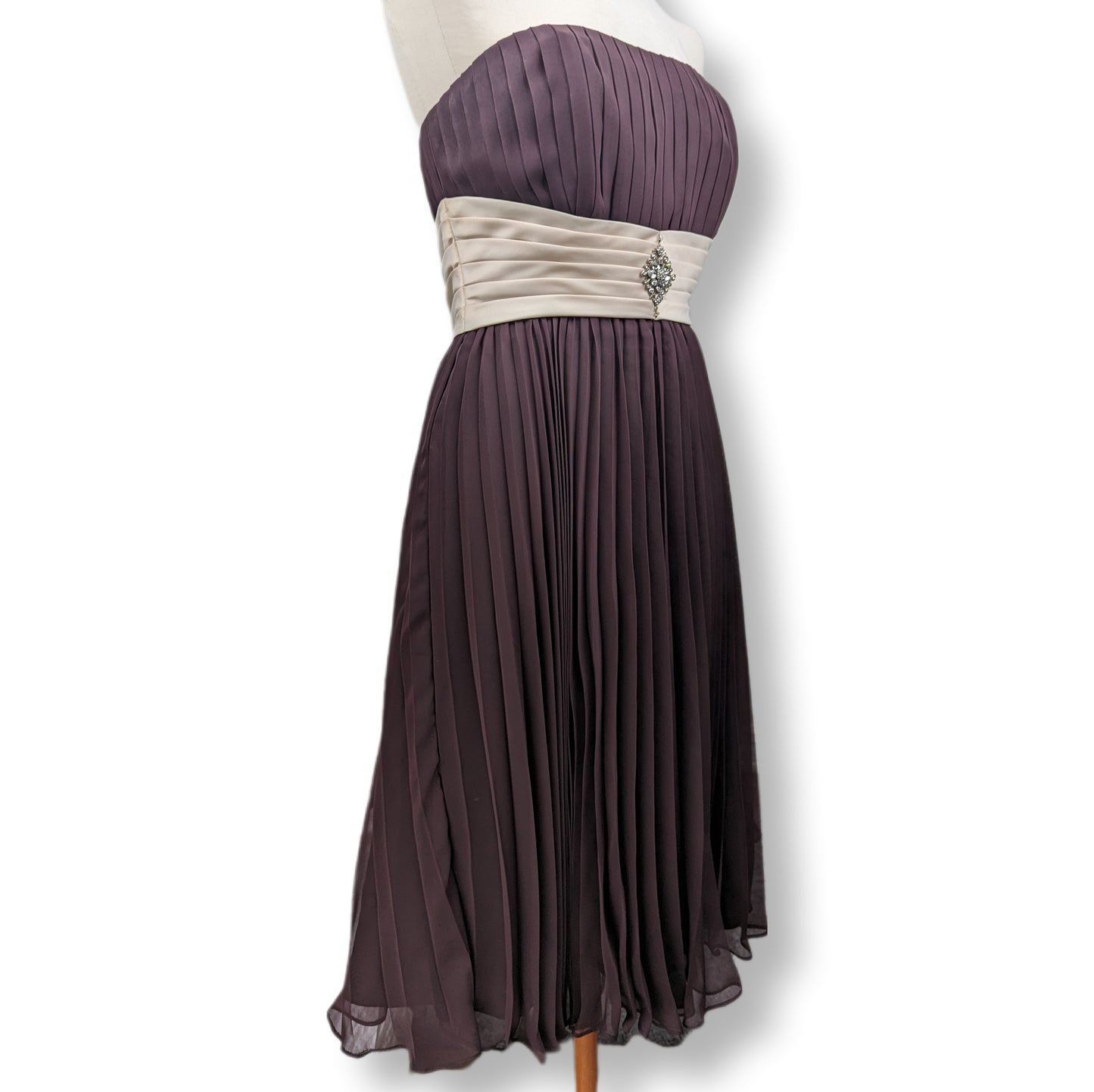 Eden Maids Bridesmaid Collection Strapless Dress Fit & Flare Women Size UK 10
