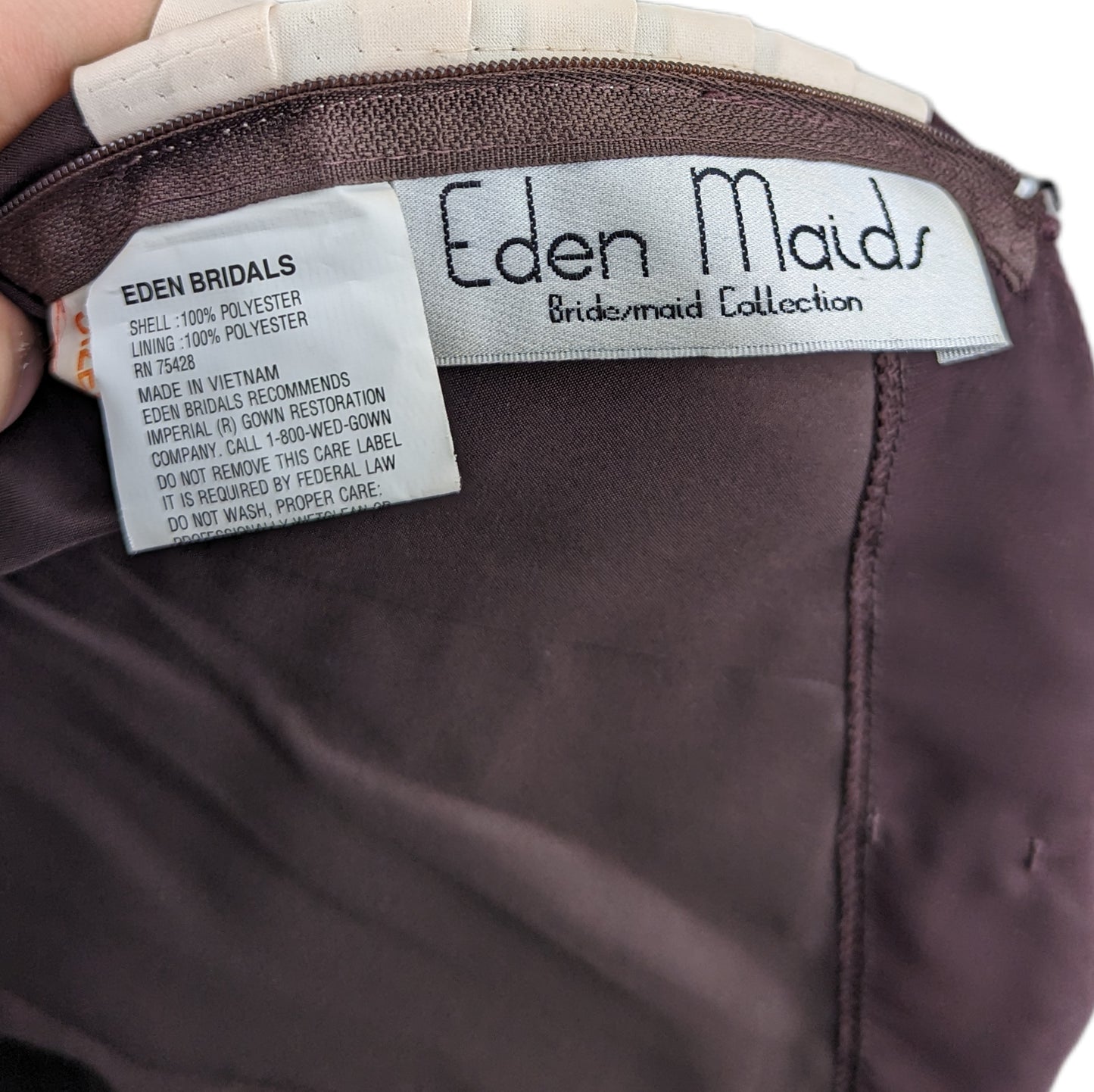 Eden Maids Bridesmaid Collection Strapless Dress Fit & Flare Women Size UK 10