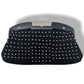 Karen Millen Black Beaded Sheep Suede Mini Handbag Women