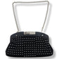 Karen Millen Black Beaded Sheep Suede Mini Handbag Women
