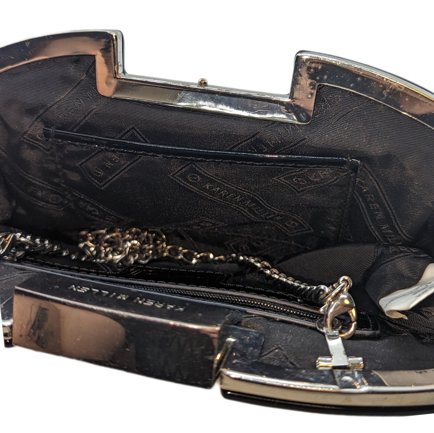 Karen Millen Black Beaded Sheep Suede Mini Handbag Women