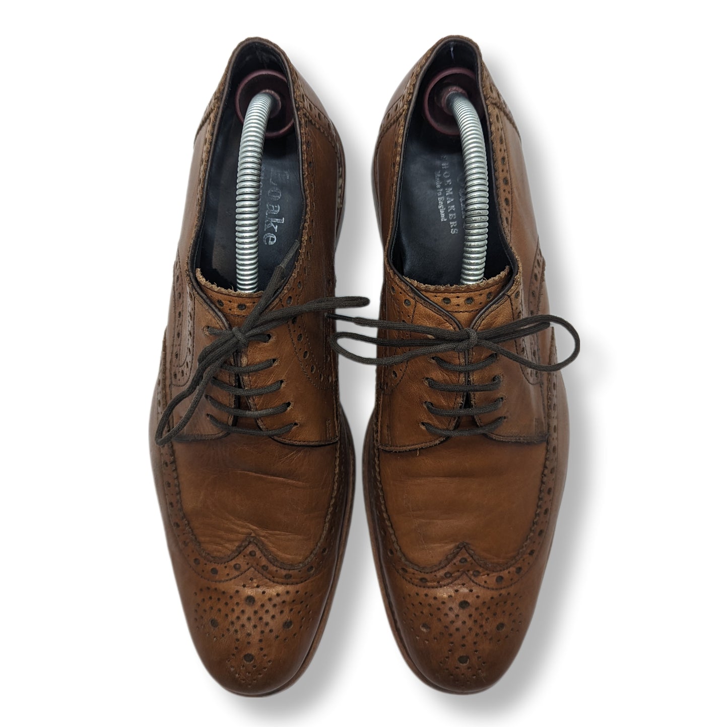 Loake Redgrave Brogues Leather Brown Shoes Men UK 8.5