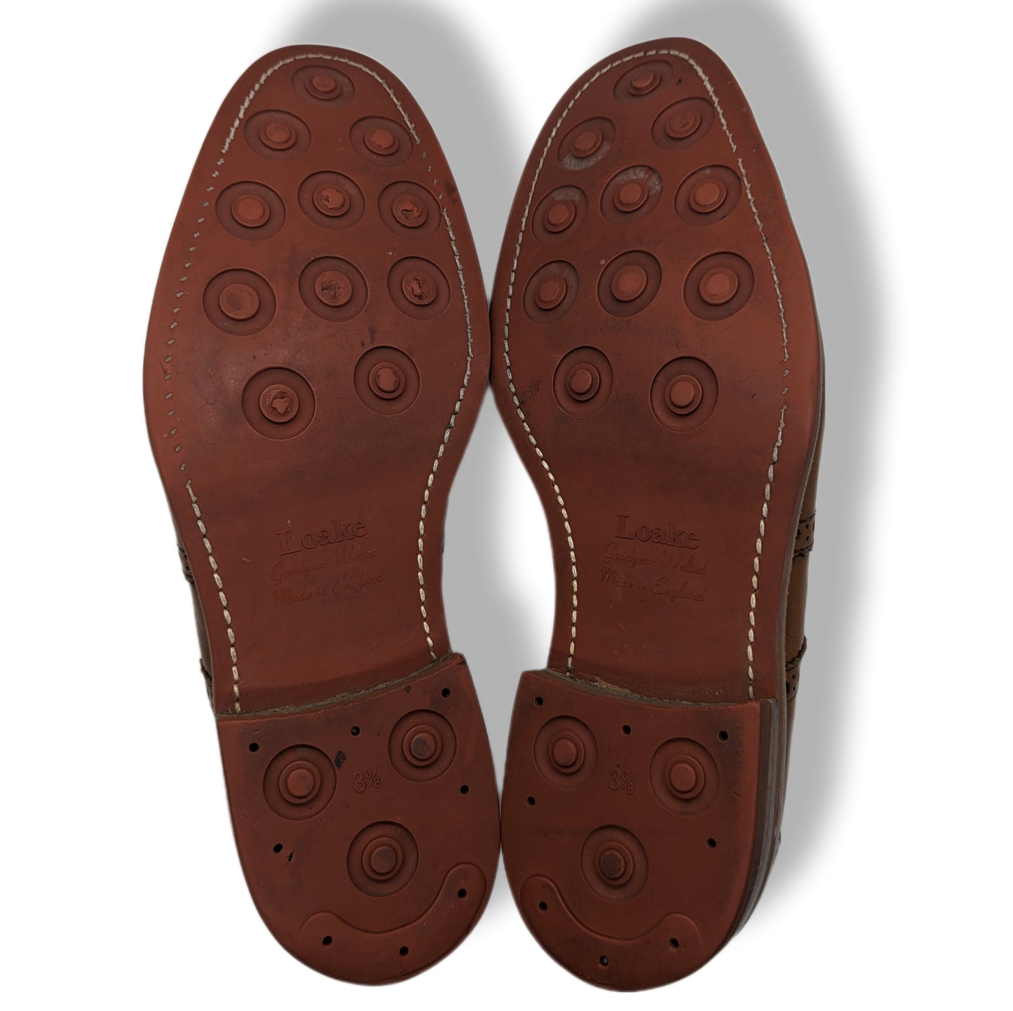 Loake Redgrave Brogues Leather Brown Shoes Men UK 8.5