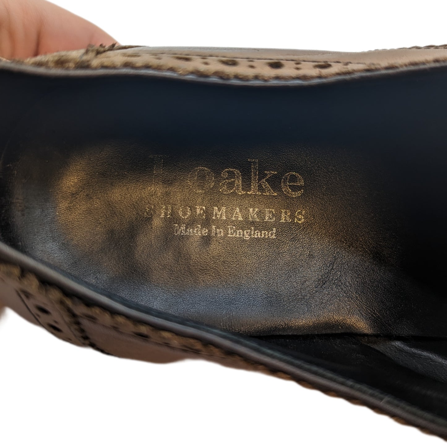 Loake Redgrave Brogues Leather Brown Shoes Men UK 8.5