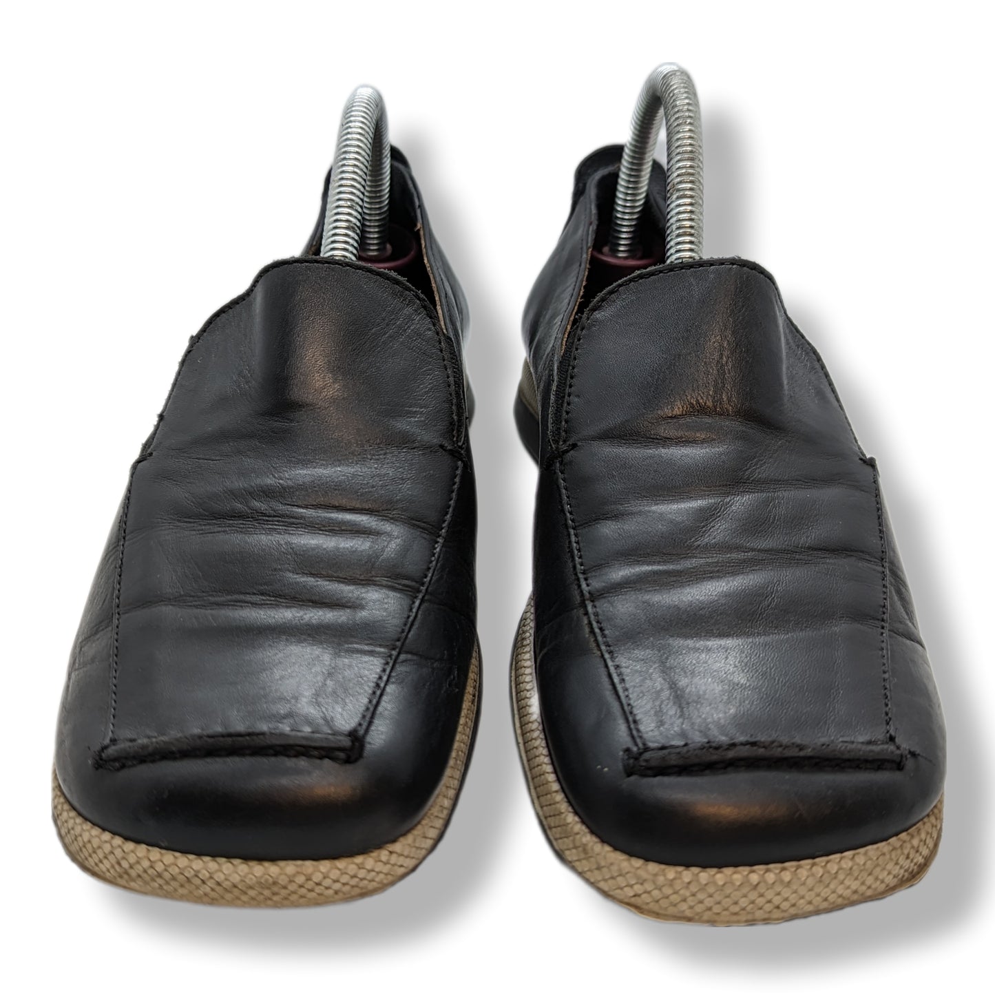 Filippo Raphael Black Leather Loafers Women Size UK 5