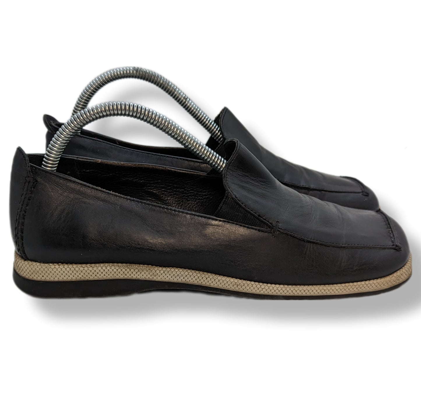 Filippo Raphael Black Leather Loafers Women Size UK 5