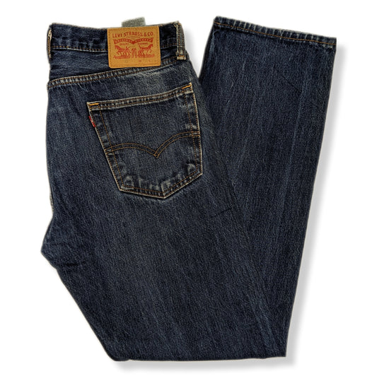 Levi's 505 Blue Regular Fit Straight Leg Zipper Fly Jeans Men Size W33/L32