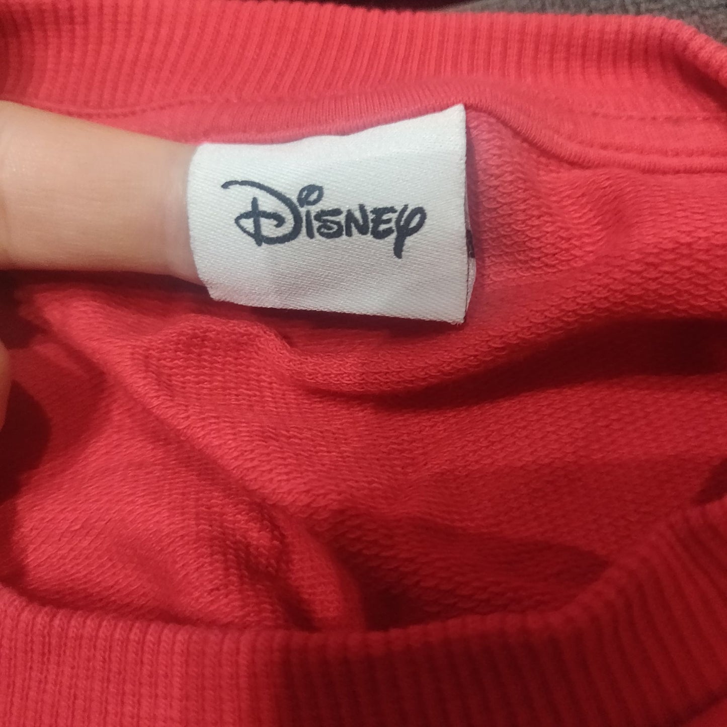 Disney Red Sweatshirt Pullover Long Sleeve "Merry Kissmas" Women Size UK 10