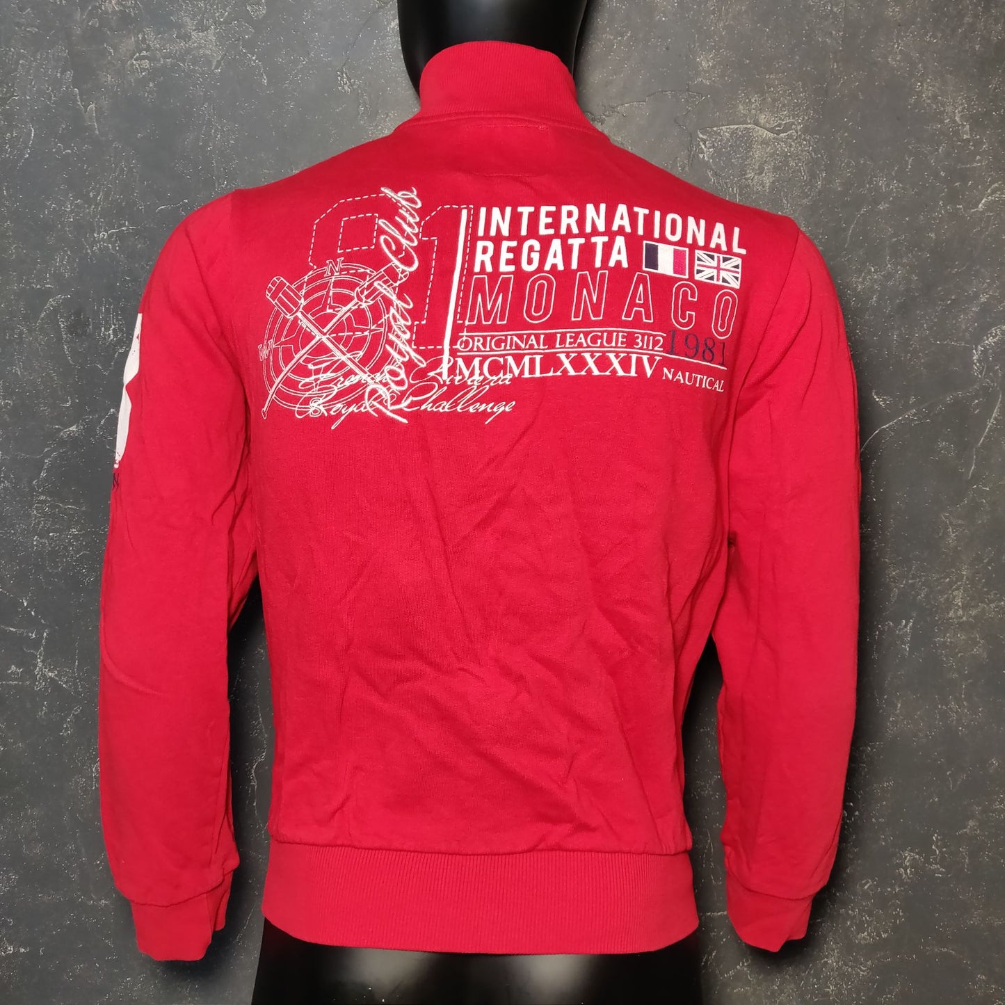 Sails Of Monaco Red Sweatshirt Full Zip Men Size Small