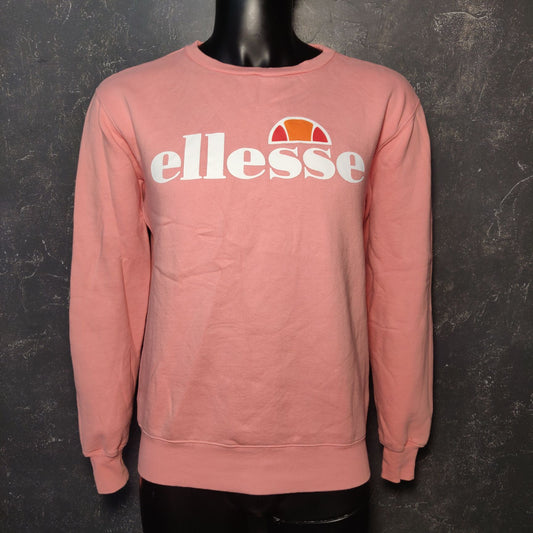Ellesse Pink Sweatshirt Pullover Long Sleeve Women Size UK 10
