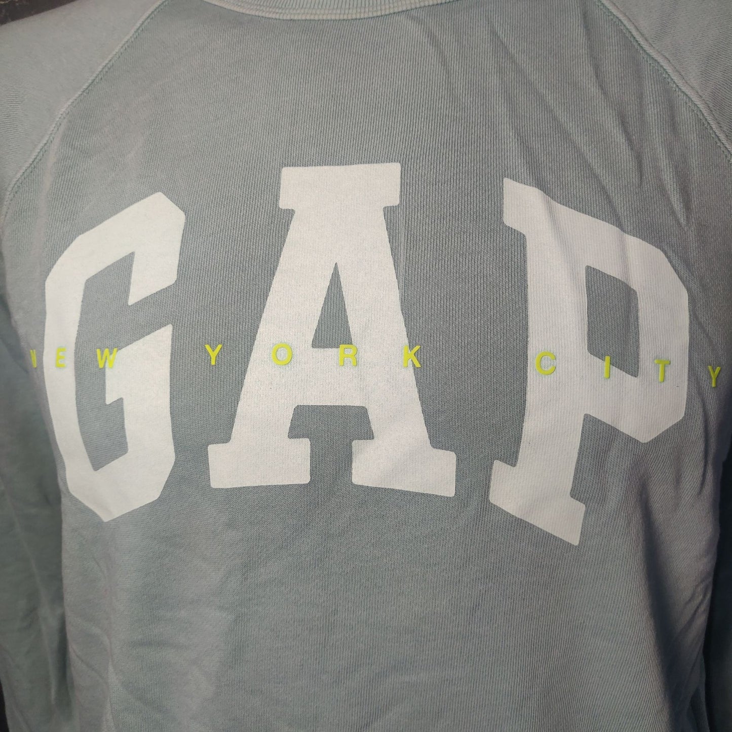Gap Light Green Sweatshirt Pullover Long Sleeve Men Size Small