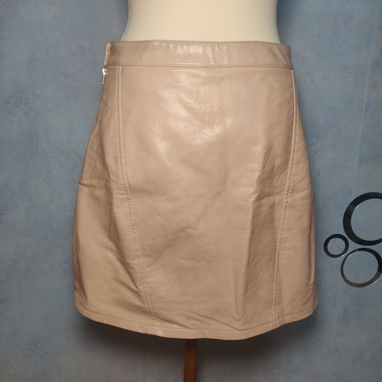 Zara Basic Pink Leather Skirt Women Size Medium