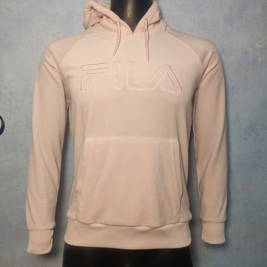 Fila Pink Velvet Hoodie Pullover Women Size XS
