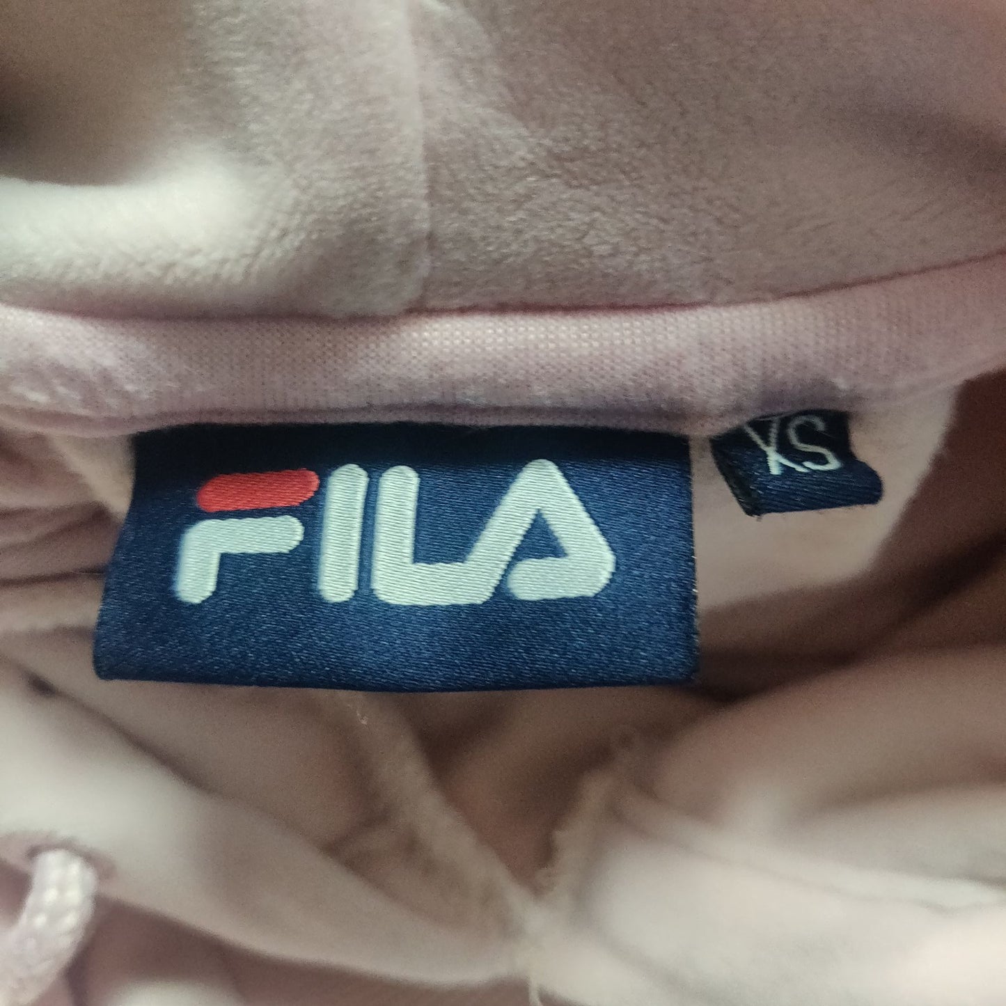 Fila Pink Velvet Hoodie Pullover Women Size XS