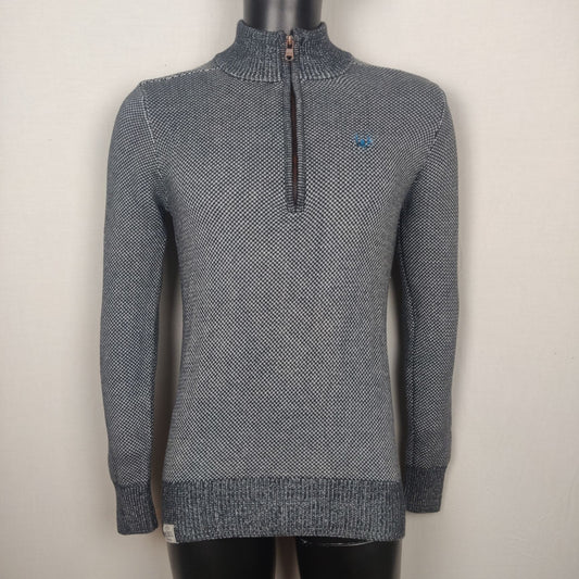 Diesel Blue Sweatshirt Pullover 1/4 Zip Men Size Small