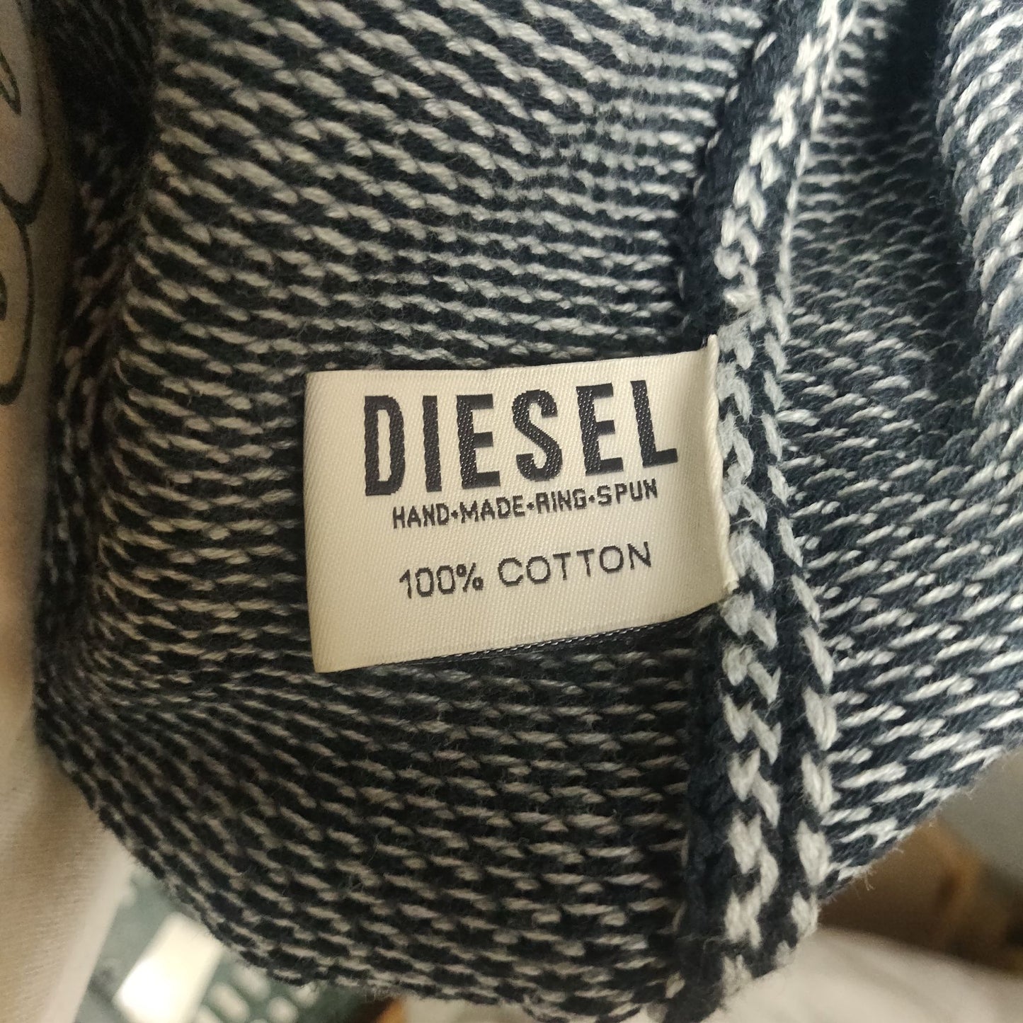 Diesel Blue Sweatshirt Pullover 1/4 Zip Men Size Small