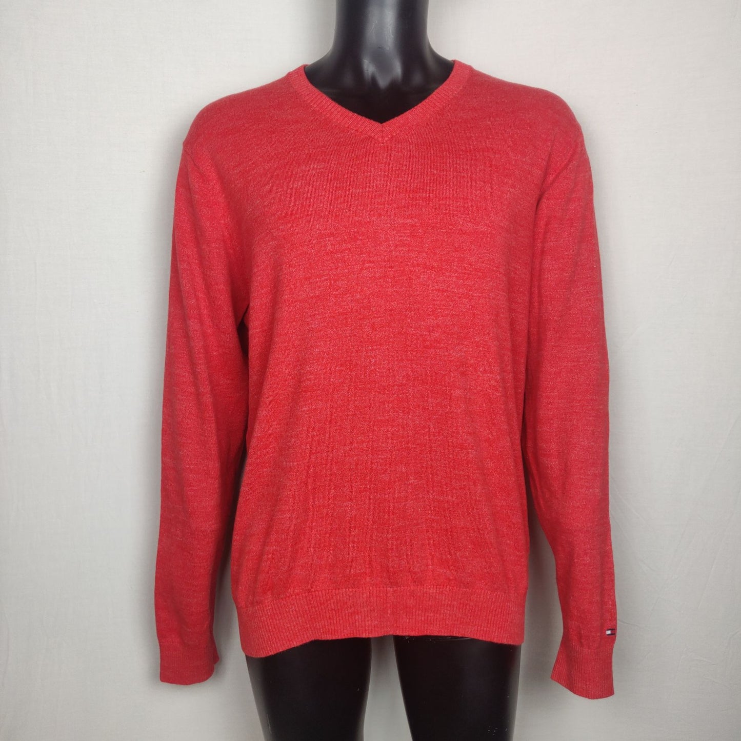 Tommy Hilfiger Red Sweatshirt Premium Cotton Men Size XXL