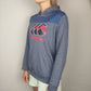 Canterbury Blue Grey Hoodie Pullover Girls 14 Years