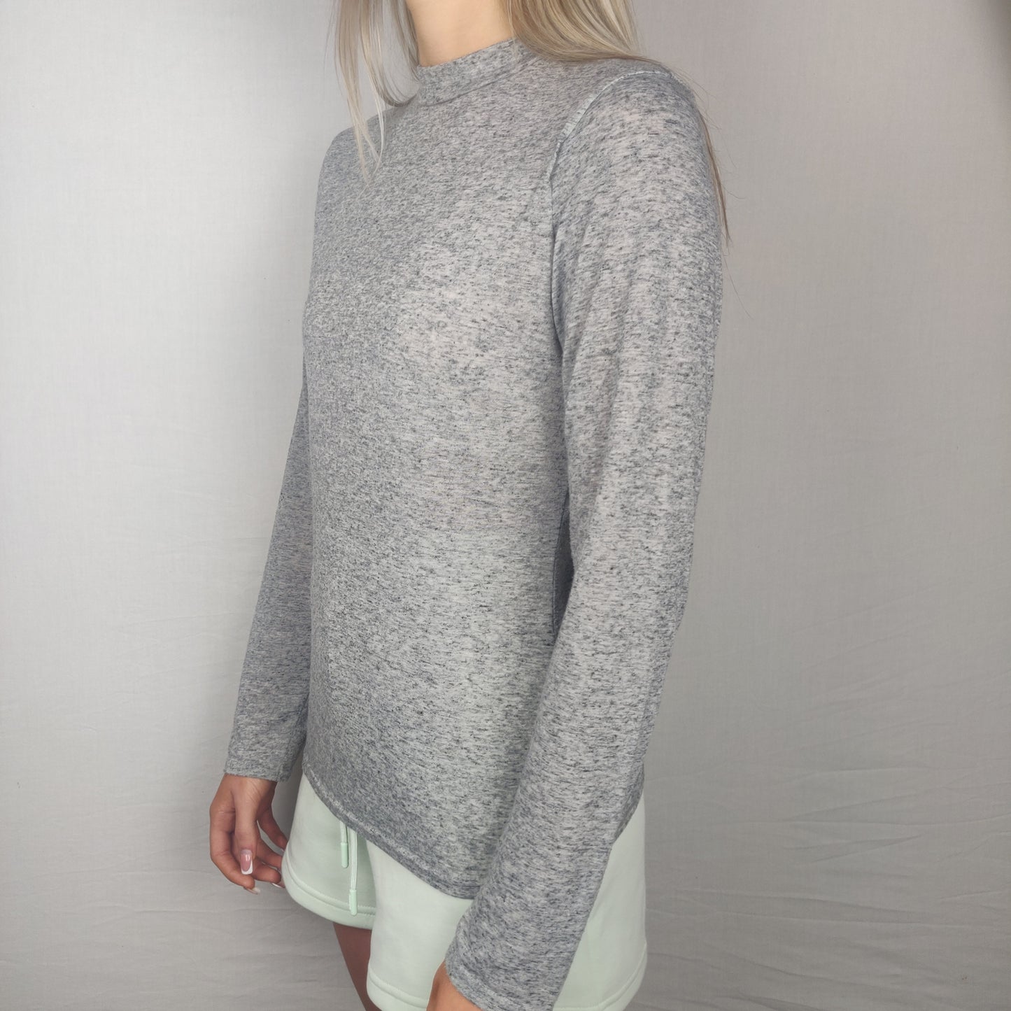 Missguided Grey Long Sleeve Sweatshirt Women Size UK 8