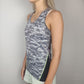 Work Out Grey Camouflage Sleeveless Top Women Size Medium
